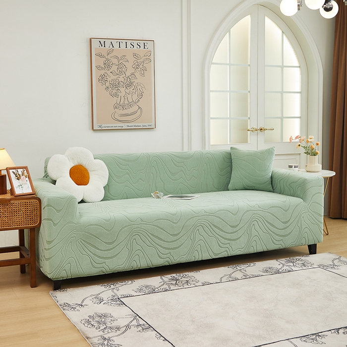 91家纺网 家纺一手货源 找家纺 （总）丝绮鹿 2024新款曲意松紧款沙发套（三人图）