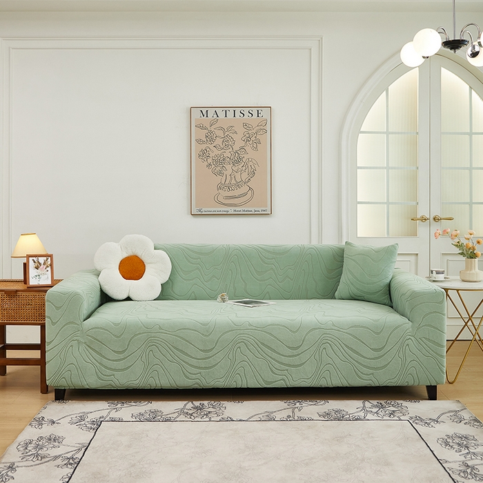 91家纺网 家纺一手货源 找家纺 （总）丝绮鹿 2024新款曲意松紧款沙发套（三人图）