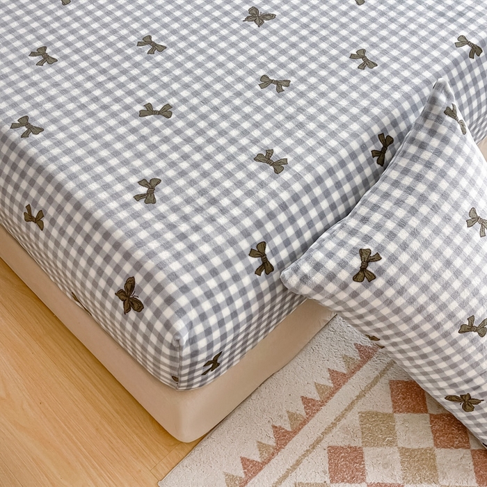 91家纺网 家纺一手货源 找家纺 （总）芯元素 2024新款牛奶绒印花床笠