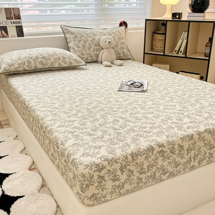 91家纺网 家纺一手货源 找家纺 （买家秀 不断货）A类母婴级全棉纯棉床单纯棉全棉床笠双层纱床笠床罩卡通床笠儿童床垫套保护罩--单床笠 爱莎（床笠）