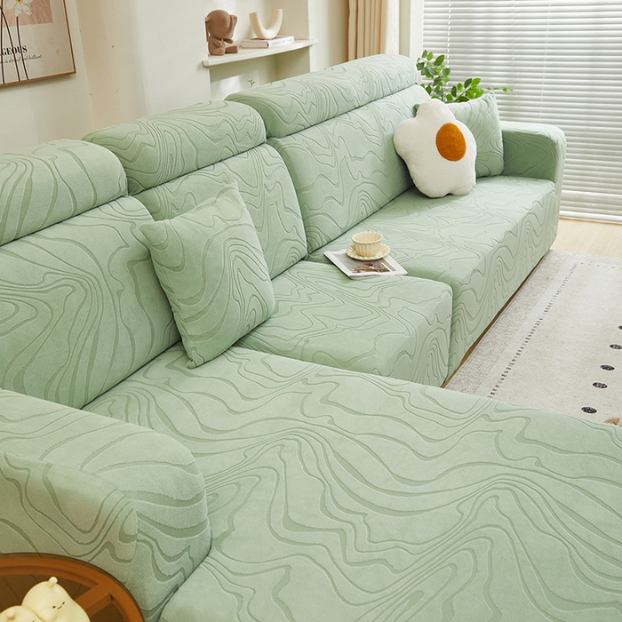 91家纺网 家纺一手货源 找家纺 （总）丝绮鹿 2024新款曲意松紧款沙发套（贵妃图）