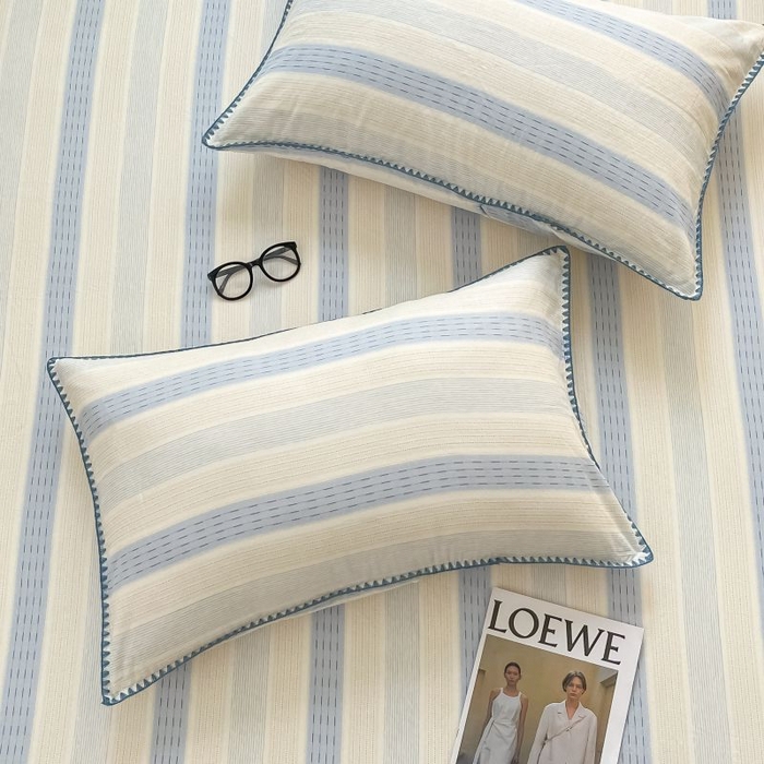 91家纺网 家纺一手货源 找家纺 （买家秀 不断货）A类母婴级全棉纯棉床单纯棉全棉床笠双层纱床笠床罩卡通床笠儿童床垫套保护罩--单床笠 川纱蓝（床笠）