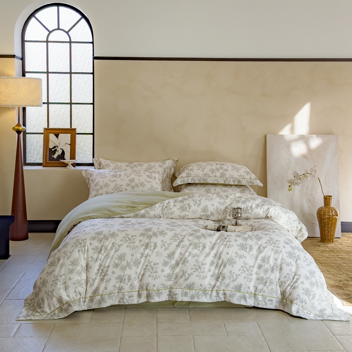 91家纺网 家纺一手货源 找家纺 丽卡家纺（原丽卡家纺） 2024新款A类德绒小清新数码印花四件套 花颜初夏