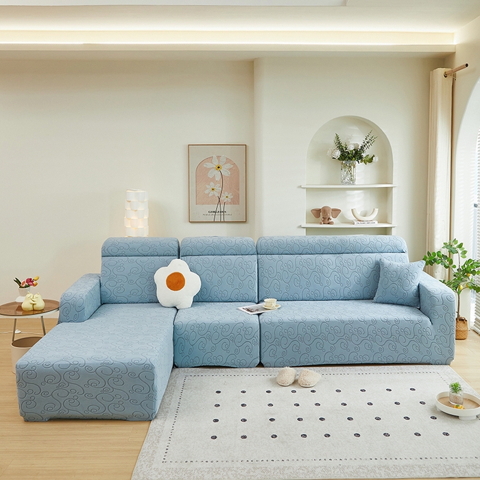 91家纺网 家纺一手货源 找家纺 （总）丝绮鹿 2024新款年华松紧款沙发套（贵妃图）