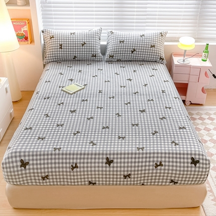 91家纺网 家纺一手货源 找家纺 （总）芯元素 2024新款牛奶绒印花床笠