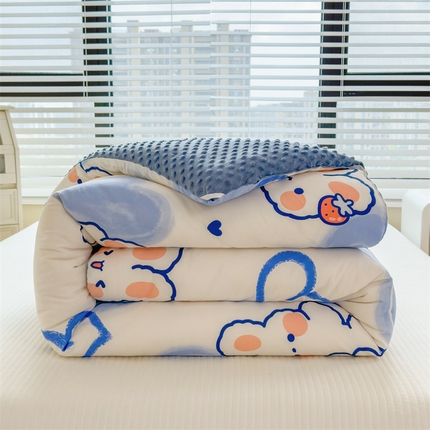 91家纺网 家纺一手货源 找家纺 （总）（买家秀 不断货）A类母婴级卡通儿童豆豆绒春秋冬被大豆纤维被子被芯空调被豆豆被水洗棉豆豆被夏被