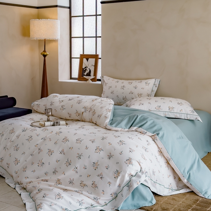 91家纺网 家纺一手货源 找家纺 丽卡家纺（原丽卡家纺） 2024新款A类德绒小清新数码印花四件套 丽芙