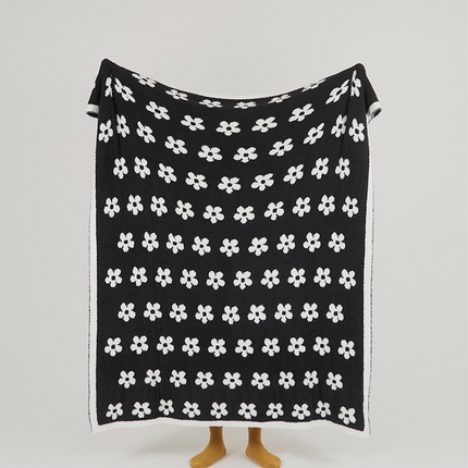 91家纺网 家纺一手货源 找家纺 2025新款半边绒清新甜美碎花多功能毯-普利朵 普利朵-碳灰色