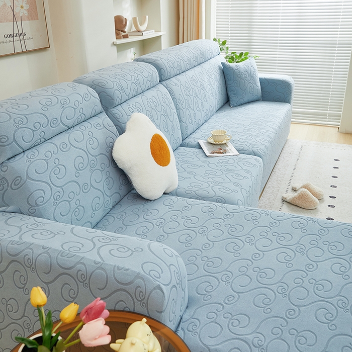 91家纺网 家纺一手货源 找家纺 （总）丝绮鹿 2024新款年华松紧款沙发套（贵妃图）