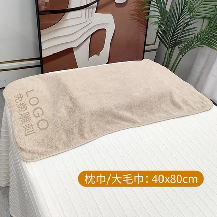 91家纺网 家纺一手货源 找家纺 2024新款A类珊瑚绒美-容院专用毛巾 床巾（床单）卡其