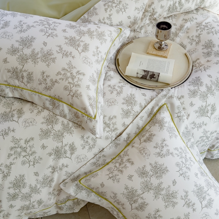 91家纺网 家纺一手货源 找家纺 丽卡家纺（原丽卡家纺） 2024新款A类德绒小清新数码印花四件套 花颜初夏