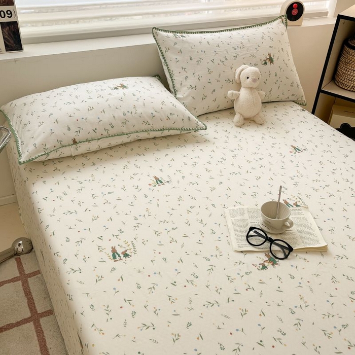 91家纺网 家纺一手货源 找家纺 （买家秀 不断货）A类母婴级全棉纯棉床单纯棉全棉床笠双层纱床笠床罩卡通床笠儿童床垫套保护罩--单床笠 薇拉（床笠）