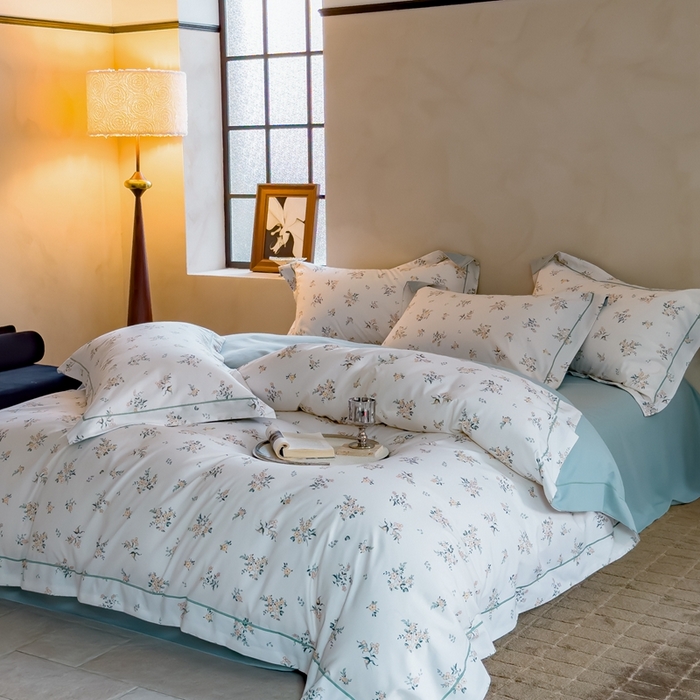 91家纺网 家纺一手货源 找家纺 丽卡家纺（原丽卡家纺） 2024新款A类德绒小清新数码印花四件套 丽芙