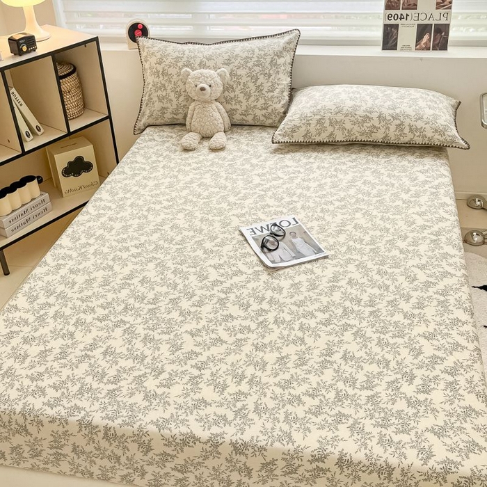 91家纺网 家纺一手货源 找家纺 （买家秀 不断货）A类母婴级全棉纯棉床单纯棉全棉床笠双层纱床笠床罩卡通床笠儿童床垫套保护罩--单床笠 爱莎（床笠）