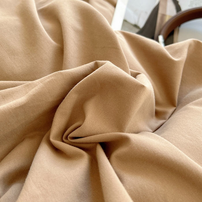 91家纺网 家纺一手货源 找家纺 丽卡家纺（原丽卡家纺） 2024新款A类艾阳棉双拼纯色四件套 太妃咖+浅香槟