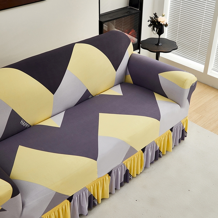 91家纺网 家纺一手货源 找家纺 共鸣沙发套 2024新款牛奶丝系列沙发套（裙摆款） 普罗旺斯