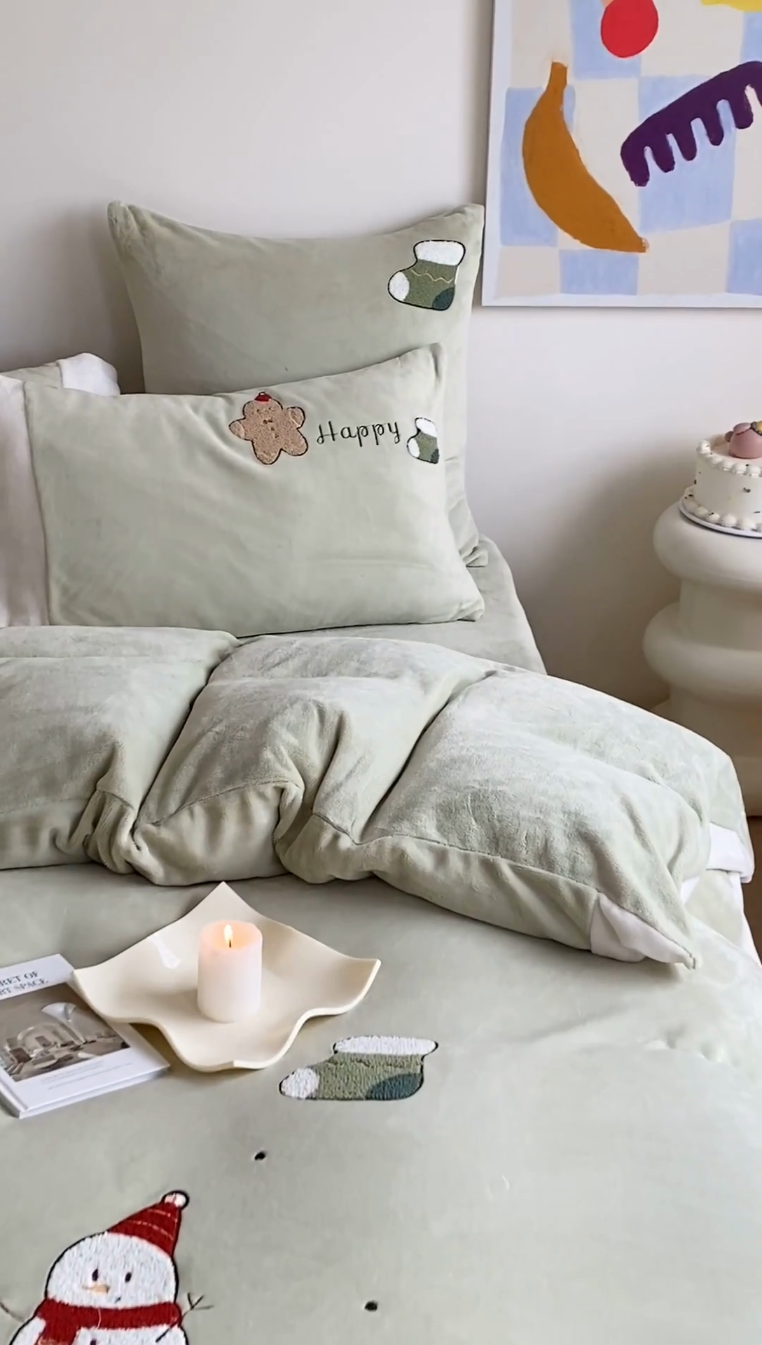 91家纺网 家纺一手货源 找家纺 （总）MIU缪家居 2024新款加厚保暖牛奶绒四件套-圣诞礼物