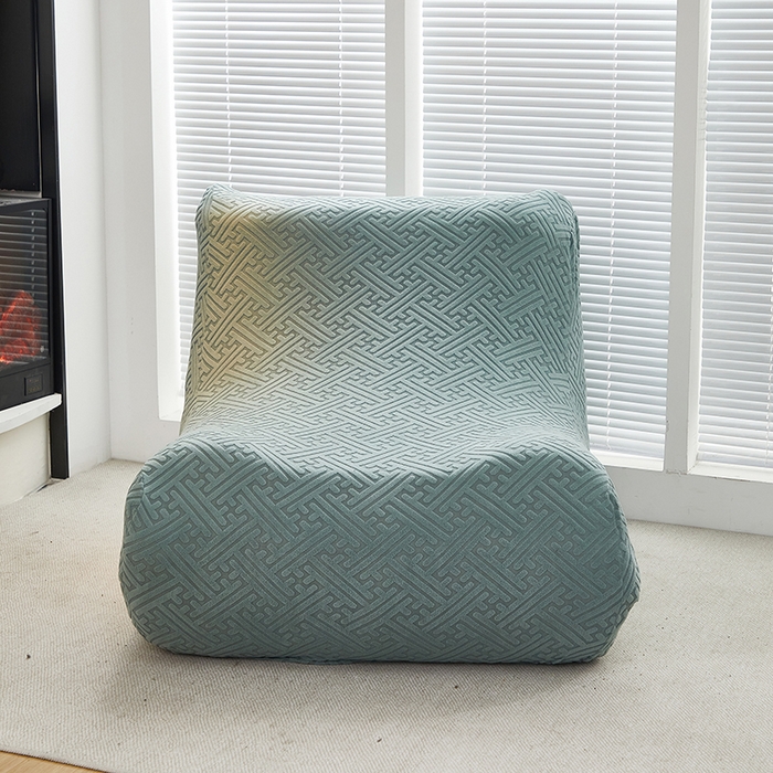 91家纺网 家纺一手货源 找家纺 共鸣沙发套 2024新款拉绒提花系列懒人沙发套 拉绒墨绿