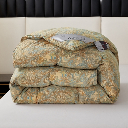 御眠纺羽绒被壳 2024新款糯棉印花单层羽绒被壳软糯静音羽绒被壳厂家直销 摩纳哥金