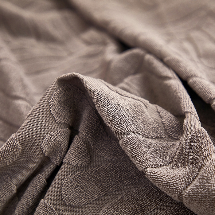 91家纺网 家纺一手货源 找家纺 共鸣沙发套 2024新款臻品提花系列懒人沙发套（织叶花系） 织叶冷灰