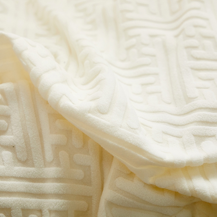 91家纺网 家纺一手货源 找家纺 共鸣沙发套 2024新款拉绒提花系列懒人沙发套 拉绒白色