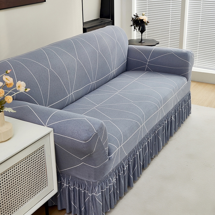 91家纺网 家纺一手货源 找家纺 共鸣沙发套 2024新款牛奶丝系列沙发套（裙摆款） 几何人生