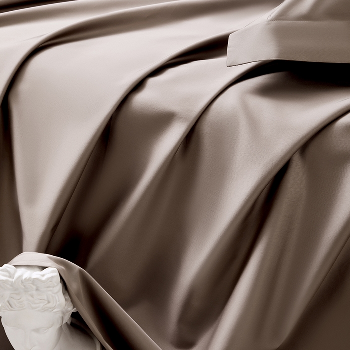 91家纺网 家纺一手货源 找家纺 轩和家居  2024新款70S长绒棉四件套 谷香棕