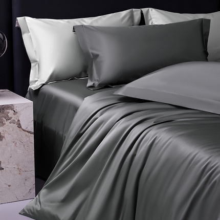 轩和家居  2024新款70S长绒棉四件套 影月黑