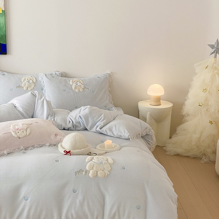 91家纺网 家纺一手货源 找家纺 （总）MIU缪家居 2024新款加厚牛奶绒四件套-伽百利-风格二