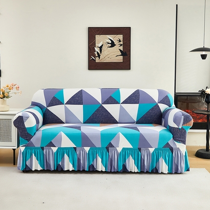 91家纺网 家纺一手货源 找家纺 共鸣沙发套 2024新款牛奶丝系列沙发套（裙摆款） 北欧记忆