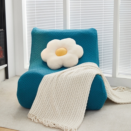 共鸣沙发套 2024新款拉绒提花系列懒人沙发套 拉绒橄榄绿