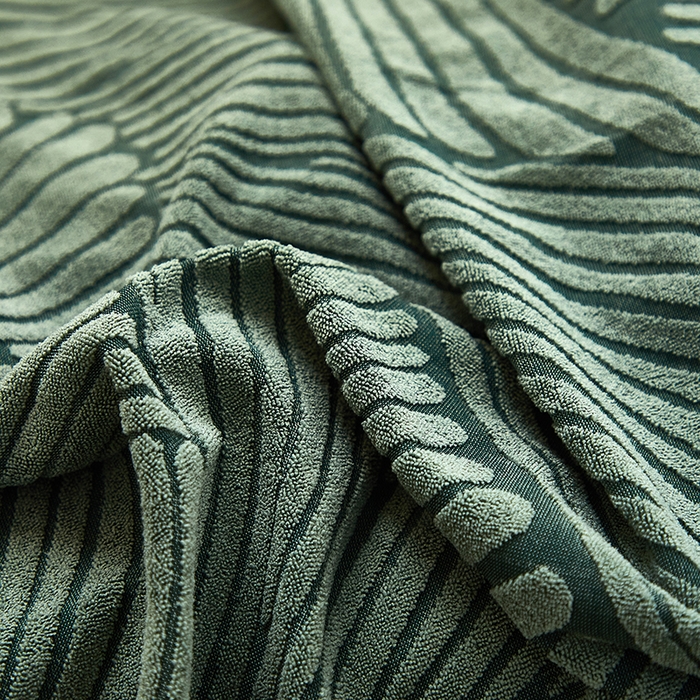 91家纺网 家纺一手货源 找家纺 共鸣沙发套 2024新款臻品提花系列懒人沙发套（枫纹花系） 枫纹墨绿