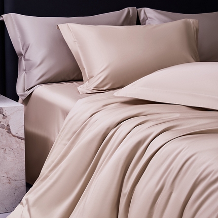 轩和家居  2024新款70S长绒棉四件套 画眉粉