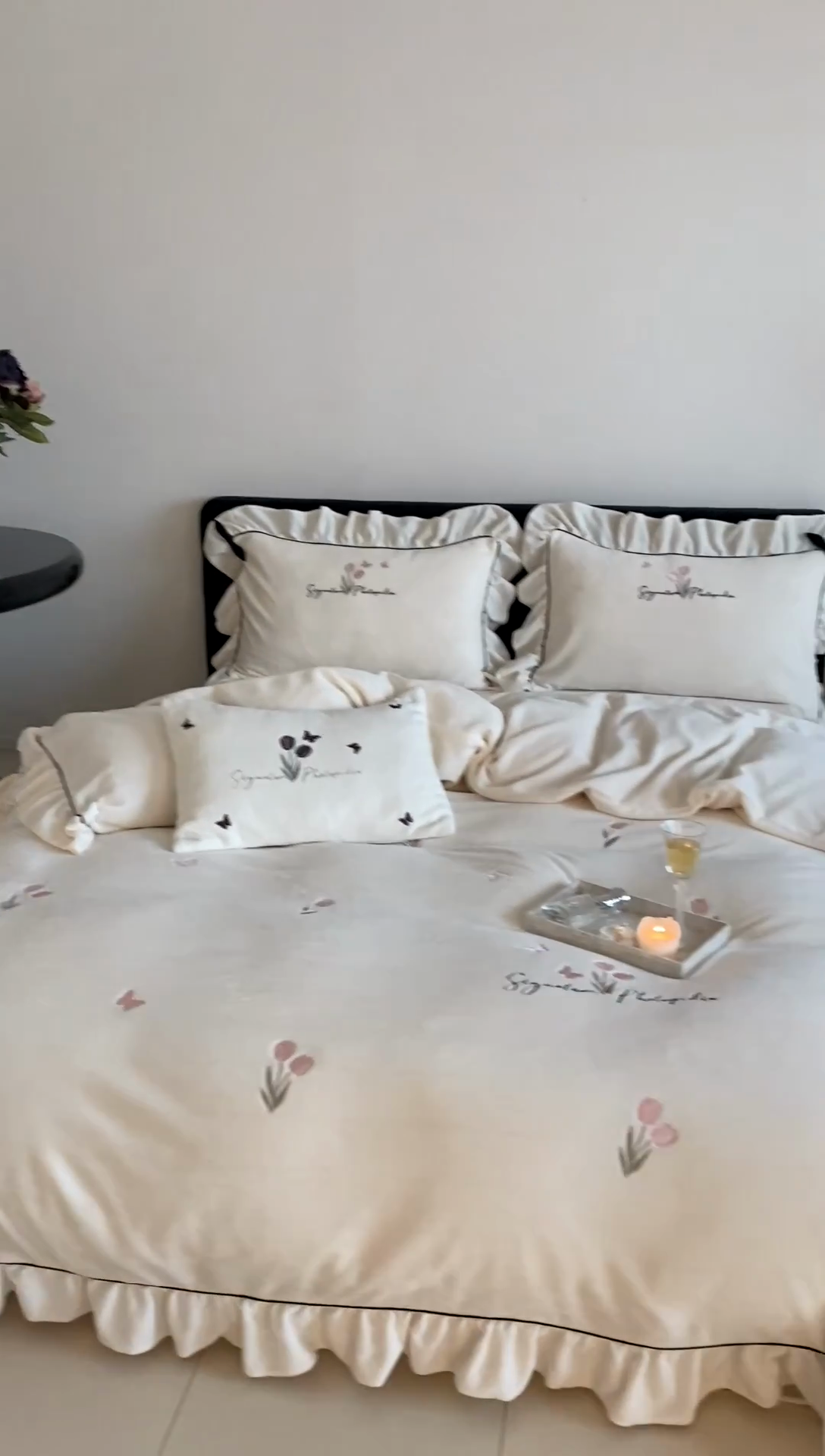 91家纺网 家纺一手货源 找家纺 MIU缪家居 2024新款厚实保暖牛奶绒四件套-挚爱 挚爱-奶奶白