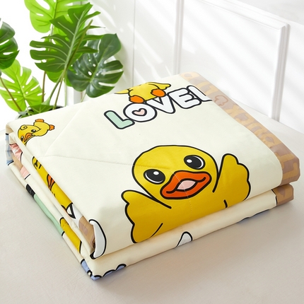 91家纺网 家纺一手货源 找家纺 总 黛妮雅2025卡通小黄鸭正版授权全棉夏凉被(提供买家秀）