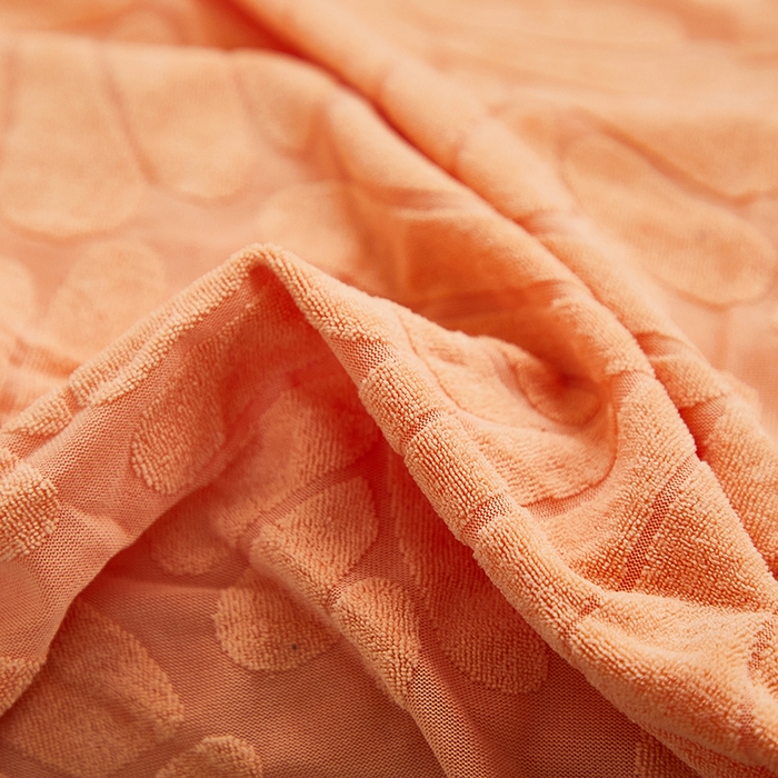 91家纺网 家纺一手货源 找家纺 共鸣沙发套 2024新款臻品提花系列懒人沙发套（织叶花系） 织叶卡橙