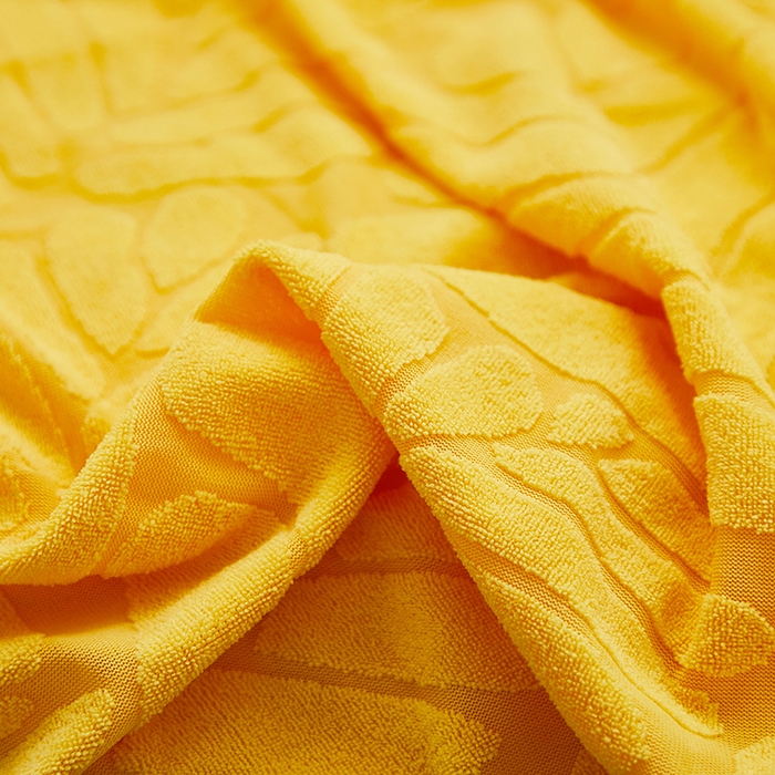 91家纺网 家纺一手货源 找家纺 共鸣沙发套 2024新款臻品提花系列懒人沙发套（织叶花系） 织叶柠黄