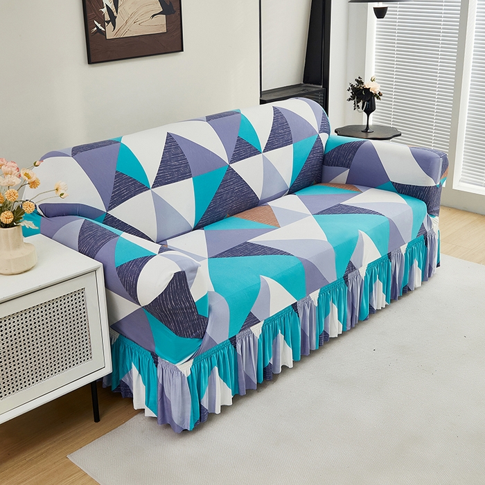 91家纺网 家纺一手货源 找家纺 共鸣沙发套 2024新款牛奶丝系列沙发套（裙摆款） 北欧记忆