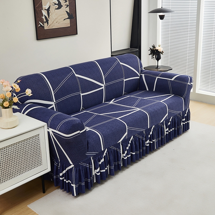 91家纺网 家纺一手货源 找家纺 共鸣沙发套 2024新款牛奶丝系列沙发套（裙摆款） 罗马空间