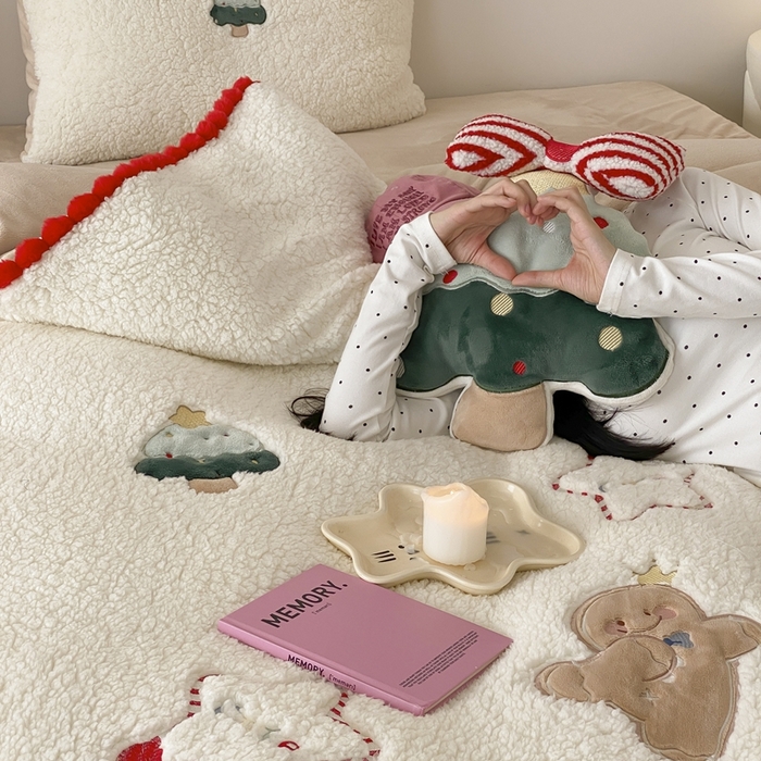 91家纺网 家纺一手货源 找家纺 （总）MIU缪家居 2024新款羊羔绒牛奶绒四件套-跳跳糖