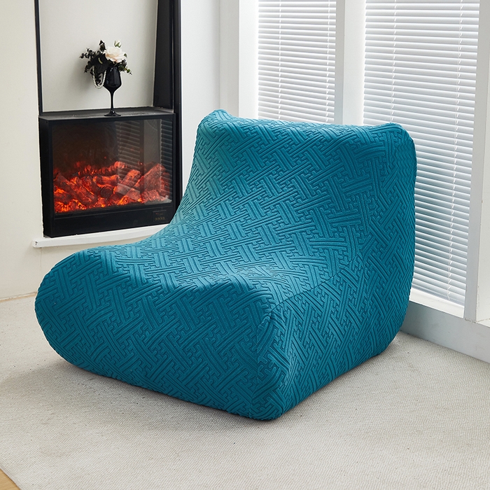 91家纺网 家纺一手货源 找家纺 共鸣沙发套 2024新款拉绒提花系列懒人沙发套 拉绒橄榄绿