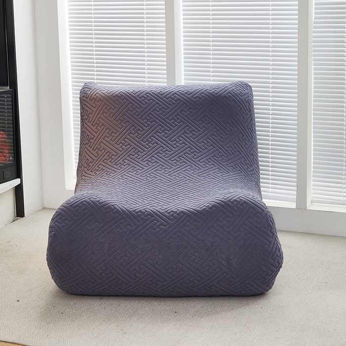 91家纺网 家纺一手货源 找家纺 共鸣沙发套 2024新款拉绒提花系列懒人沙发套 拉绒深灰