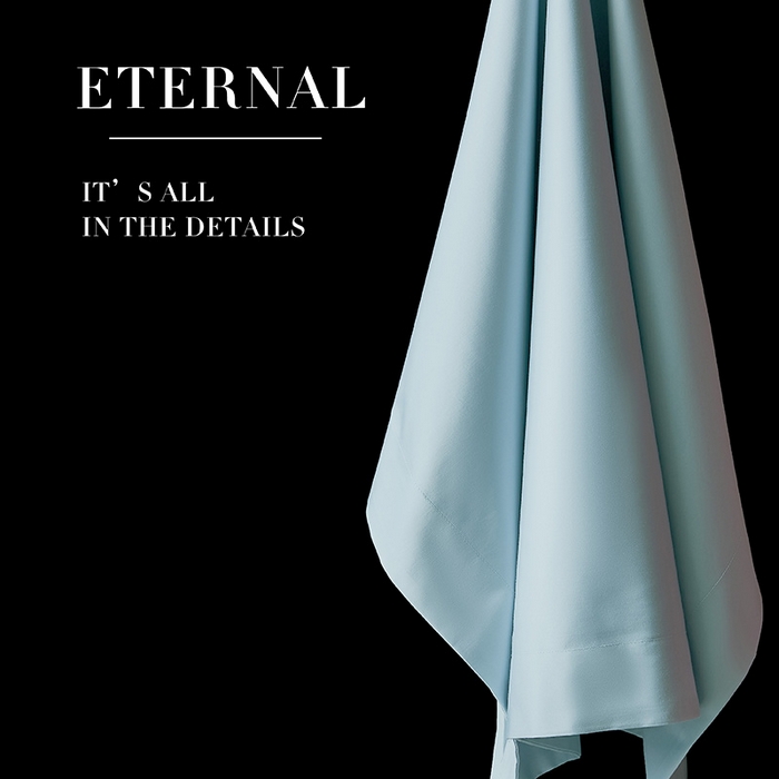 91家纺网 家纺一手货源 找家纺 轩和家居  2024新款70S长绒棉四件套 天青蓝