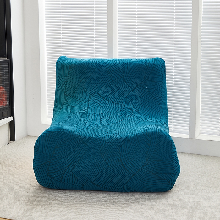 91家纺网 家纺一手货源 找家纺 共鸣沙发套 2024新款臻品提花系列懒人沙发套（枫纹花系） 枫纹杉绿