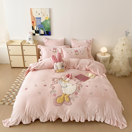 （总）MIU缪家居 2024新款加厚保暖牛奶绒四件套-黛西