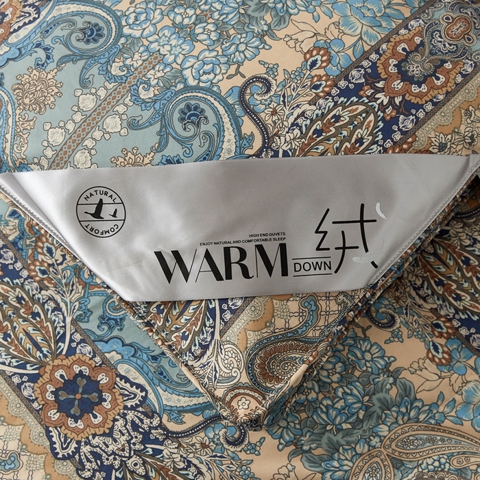 91家纺网 家纺一手货源 找家纺 御眠纺羽绒被壳 2024新款糯棉印花单层羽绒被壳软糯静音羽绒被壳厂家直销 摩纳哥蓝