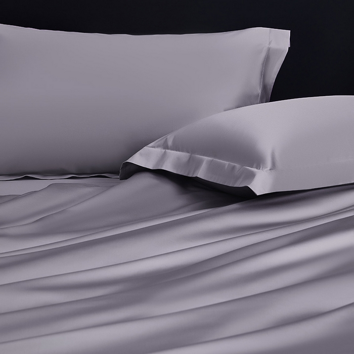 91家纺网 家纺一手货源 找家纺 轩和家居  2024新款70S长绒棉四件套 东来紫