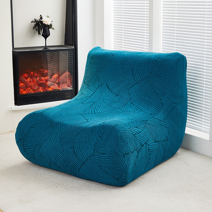 91家纺网 家纺一手货源 找家纺 共鸣沙发套 2024新款臻品提花系列懒人沙发套（枫纹花系） 枫纹杉绿