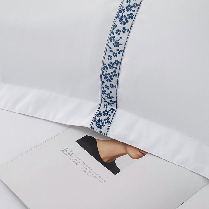 91家纺网 家纺一手货源 找家纺 中乾酒店布草工厂店 2024新款加厚磨毛120克涤纶面料酒店舒适四件套 青花瓷