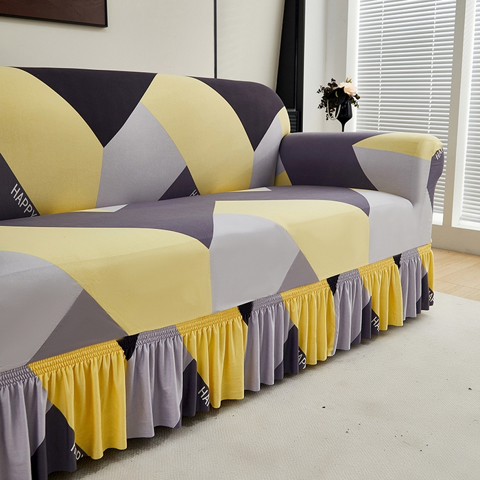 91家纺网 家纺一手货源 找家纺 共鸣沙发套 2024新款牛奶丝系列沙发套（裙摆款） 普罗旺斯